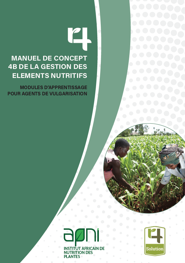 Manuel de concept 4B de la gestion des elements nutritifs: modules d'apprentissage pour agents de vulgarisation main image